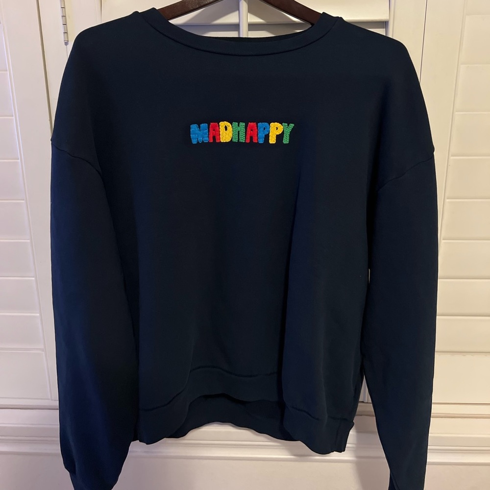 Madhappy Navy Crewneck Large